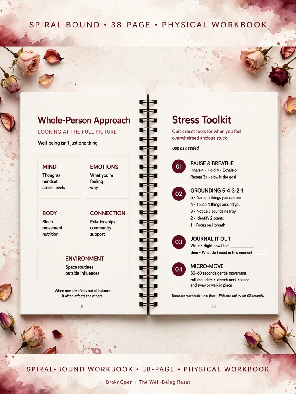 The Well-Being Reset: A 30-Day Journey Back to Yourself I Spiral Bound
