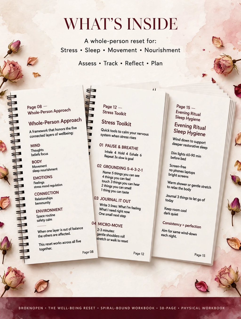 The Well-Being Reset: A 30-Day Journey Back to Yourself I Spiral Bound