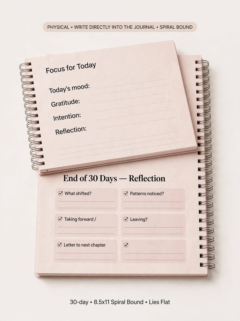 Healing Journal: A 30-Day Journey of Reflection & Realignment I Spiral Bound